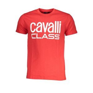 Cavalli Class Rosso Cotton Men Men's T-Shirt